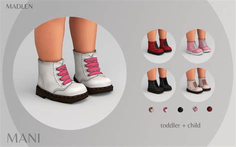 Madlen Mani Boots | Patreon | Sims 4 cc shoes, Toddler cc sims 4, Sims 4 cc kids clothing