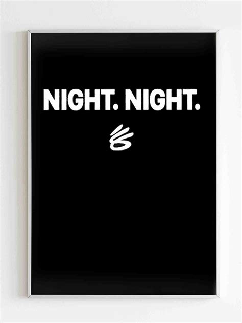 Stephen Curry Night Night Logo Poster