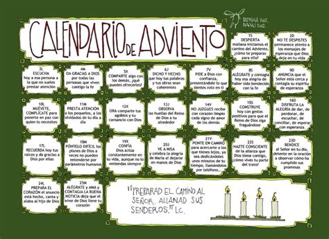 Otra guía de adviento | Calendario de adviento, Adviento, Calendario