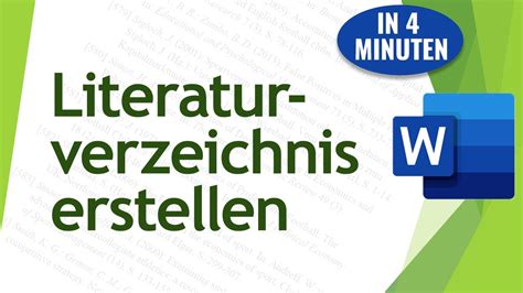 Literaturverzeichnis in Word erstellen - Abschlussarbeiten schreiben ...