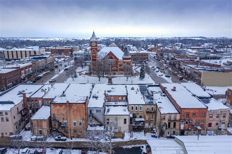 Downtown Monroe WI in Fresh Snow Print 2 Green County | Etsy