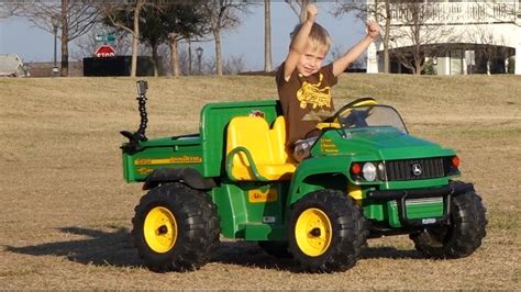 Toy Tractor Videos for Children - Peg Perego John Deere Gator at the Park - YouTube