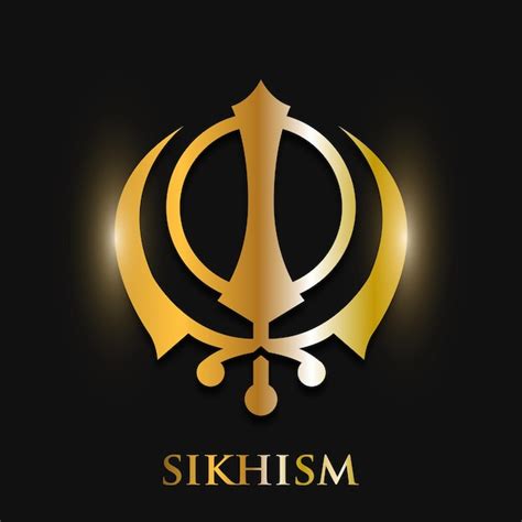 Premium Vector | Golden sikhism symbol the khanda