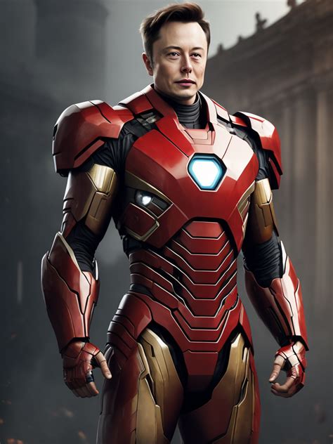 Lumenor AI Image Generation - elon musk in the iron man suit from the marvel universe full body ...