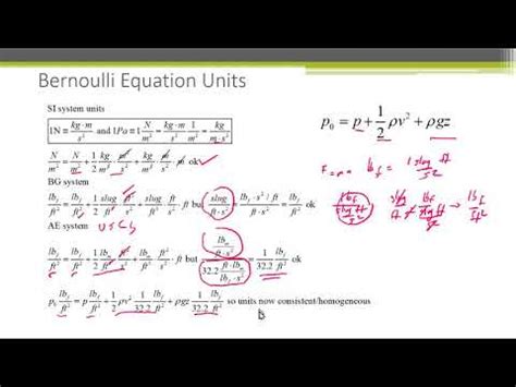 Bernoulli's Equation and Unit Conversion Strategies - Unit 4C - YouTube