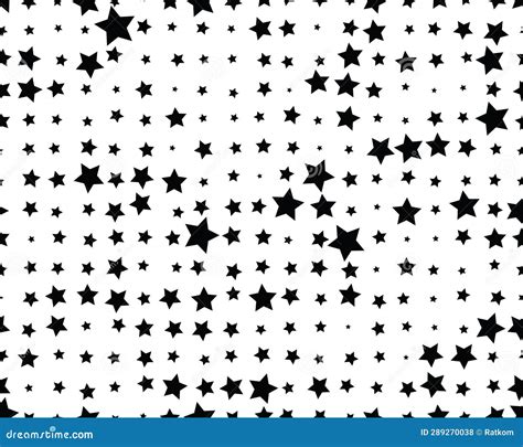 Seamless Pattern with Black Stars Stock Illustration - Illustration of size, pattern: 289270038