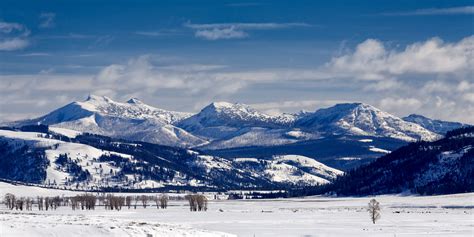 Snow Covered Mountains Lamar Valley Yellowstone Photo Print | Photos by ...