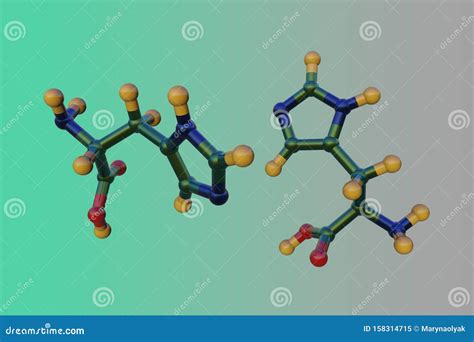Molecular Structure Of D-histidine, An Optically Active Form Of Histidine Havind D-configuration ...