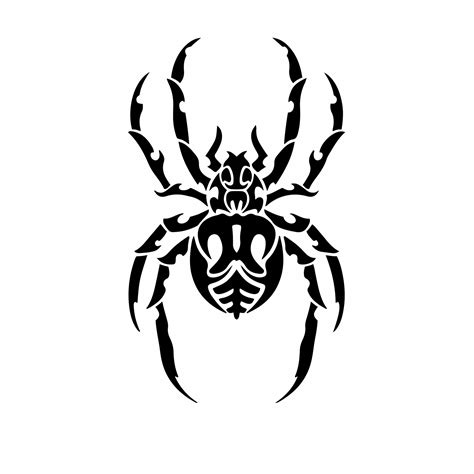 Tribal Spider Logo. Tattoo Design. Animal Stencil Vector Illustration. 19015685 Vector Art at ...