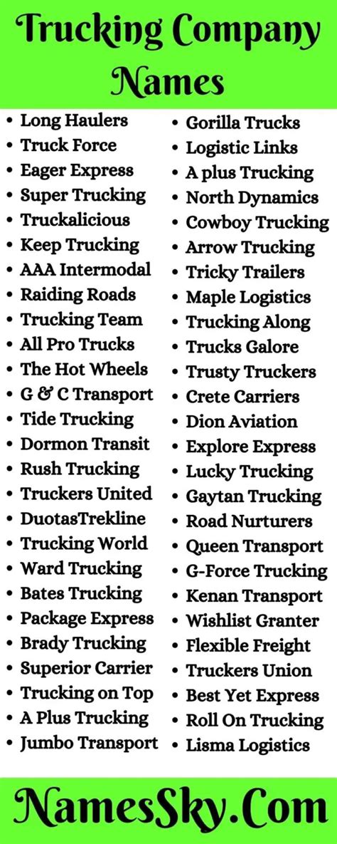 Creative Trucking Company Names Ideas That Actually Work