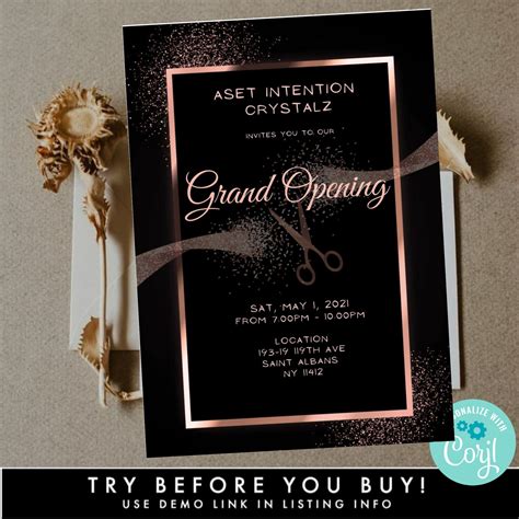 Electronic Grand Opening Launch Party Invitation Template | Etsy