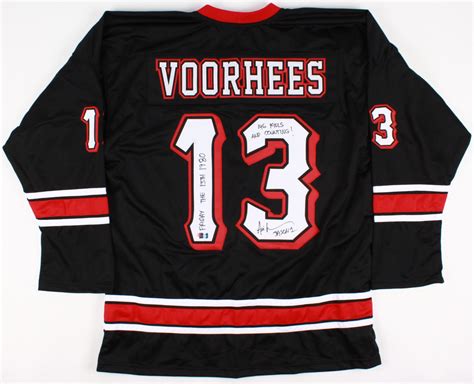 Ari Lehman Signed Jason Voorhees Hockey Jersey Inscribed "Friday the 13th 1980", "146 Kills And ...