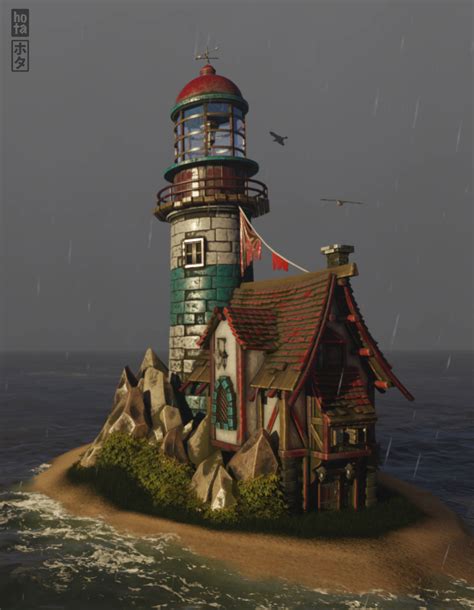 The Lighthouse At Cape Aniva, Painting By Sergey Vasenkin Artmajeur ...