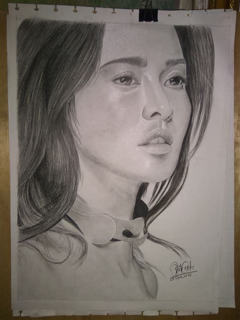 Gambar Sketsa Wajah Artis Indonesia | Garlerisket