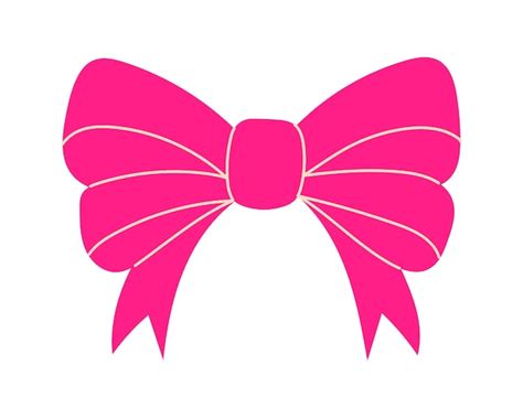 Premium Vector | Pink ribbon bow vector illustration