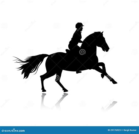 Vector Silhouette Of Horse Racing. Stock Vector - Image: 29176923