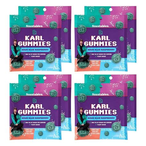 Feastables Mrbeast Karl Gummy Sour Candy Blue Raspberry 1 - Etsy UK