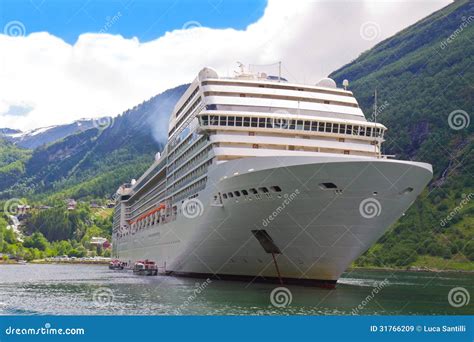 Cruise Ship in Norwegian Fjords Stock Image - Image of blue, boat: 31766209