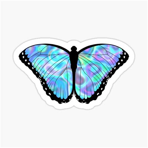 "Butterfly : Neon Iridescent Aesthetic" Sticker by LegendOfLindsay | Redbubble