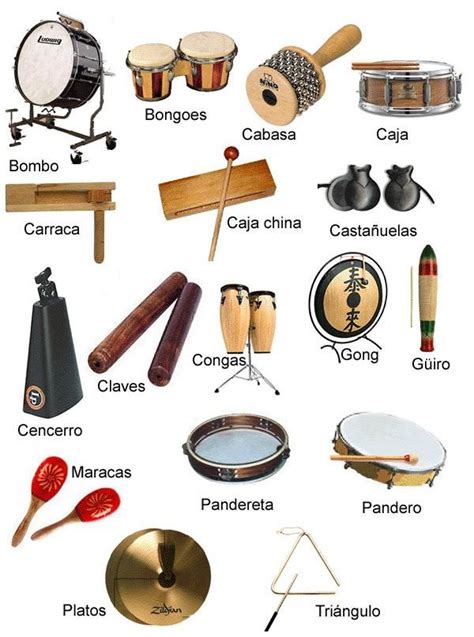 an image of musical instruments in spanish