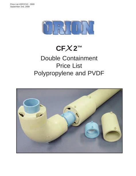 (PDF) Double Containment Price List Polypropylene and PVDF · Double ...