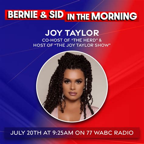 Co-Host of “The Herd” Joy Taylor | 7-20-2022 – 77 WABC