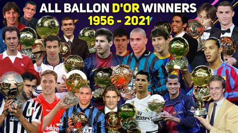 LIST OF ALL BALLON D'OR WINNERS FROM 1956 - 2021. - YouTube