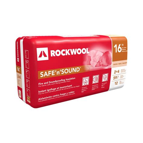 ROCKWOOL Safe 'n' Sound 3 in. x 15-1/4 in. x 47 in. Soundproofing Stone Wool Insulation (1-Bag ...