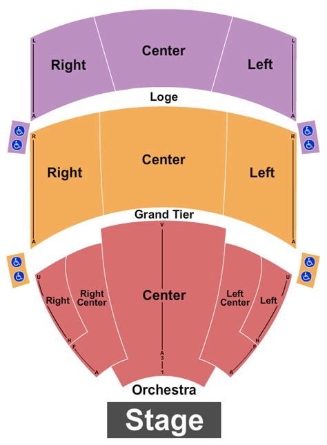 Seating Chart | Steven Tanger Center | Greensboro, North Carolina