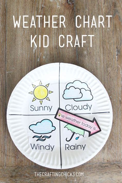 Weather Chart Kid Craft | Weather crafts, Preschool weather, Weather theme