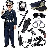 Amazon.com: Luucio Police Officer Costume for Kids, Police Costume for kids, Role Play Kit for ...