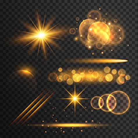 transparent lens flare and light effects collection - Download Free Vector Art, Stock Graphics ...