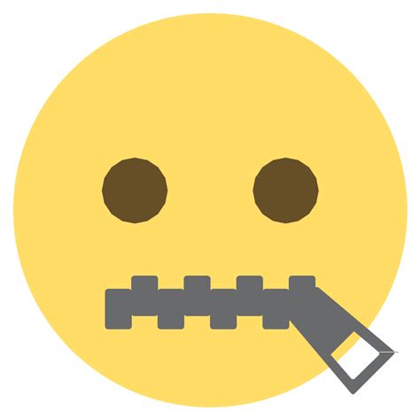 Zipper Mouth Face Vector SVG Icon - SVG Repo