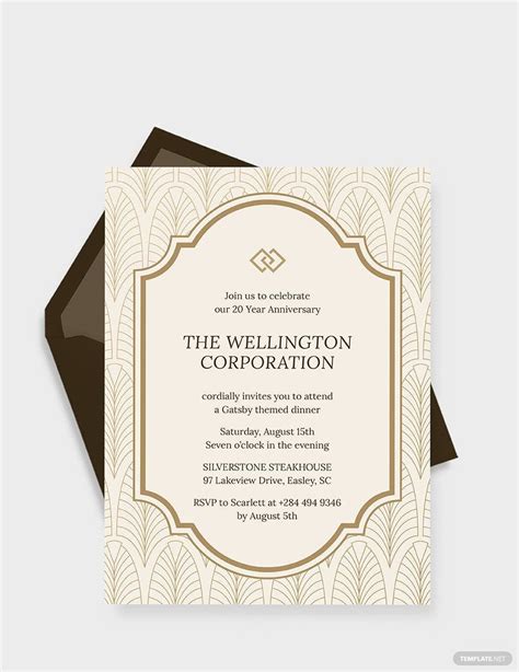 Company Anniversary Invitation Template in Illustrator, Pages ...