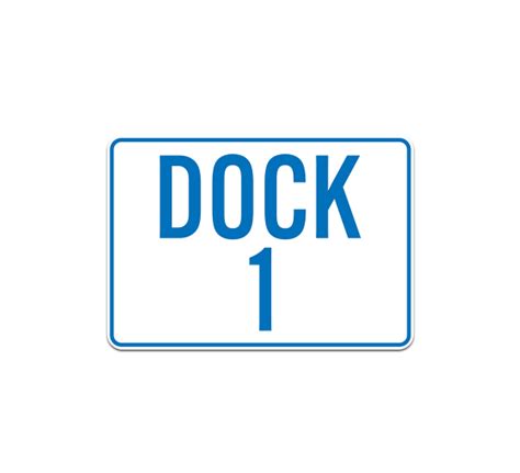 Shipping Receiving Or Loading Dock Number Plastic Sign