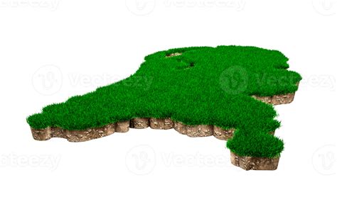 Netherlands map soil land geology cross section with green grass 3d illustration 19029306 PNG