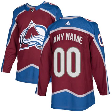 Colorado Avalanche Adidas Authentic Hockey Jersey Any Name and Number