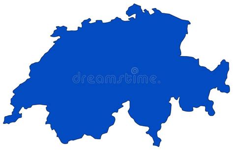 Switzerland, Swiss Confederation Map and Flag - Sovereign State in ...