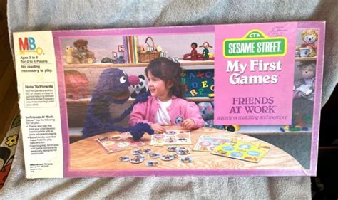 VINTAGE 1986 MILTON Bradley Sesame Street FRIENDS AT WORK my first board game $16.99 - PicClick