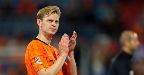 Barcelona player Frenkie de Jong lining up for the Netherlands in the Nations League, Rotterdam ...