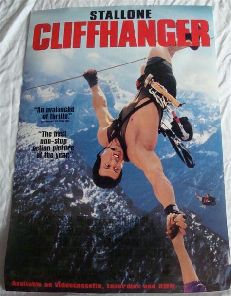 CLIFFHANGER movie poster SYLVESTER STALLONE original video promo 1993 | #3761100217