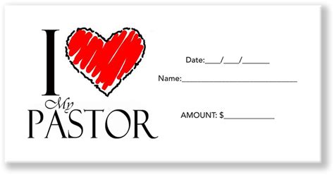 Love Themed Envelopes | Love Your Pastor Offering Envelopes