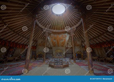 Interior of King S Grand Ger in Mongolia Editorial Stock Image - Image of grand, wool: 24772974