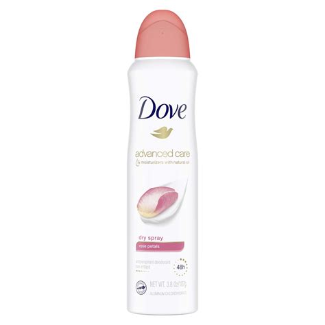 Dove Advanced Care Dry Spray Antiperspirant Deodorant Rose Petals, 3.8 oz - Walmart.com ...