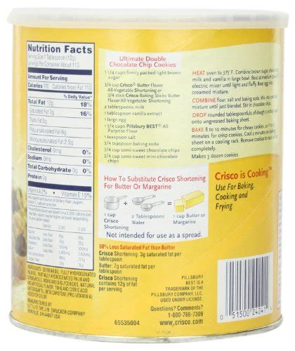 Crisco Butter Flavor All Vegetable Shortening, 48 oz. - Buy Online in ...