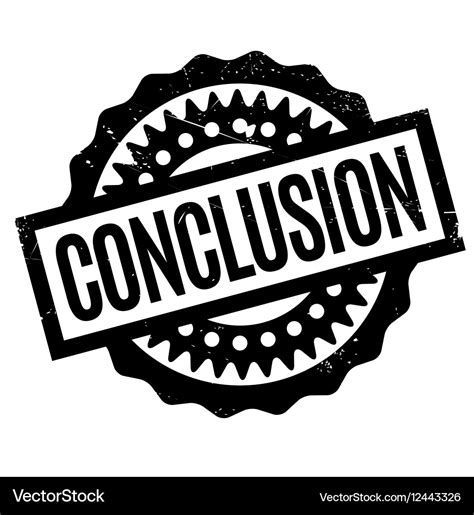 Conclusion rubber stamp Royalty Free Vector Image