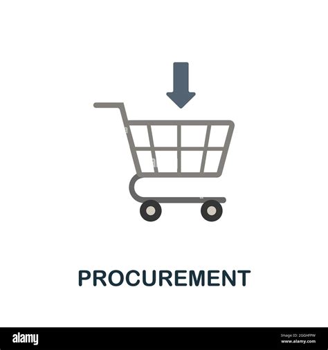 Procurement flat icon. Simple sign from procurement process collection. Creative Procurement ...