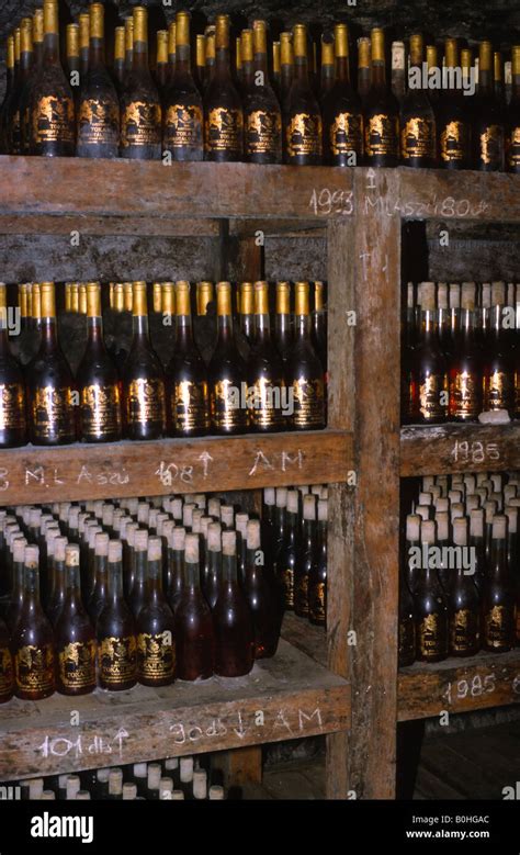 Wine cellar with tokaji wine Stock Photo - Alamy