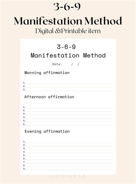 369 Manifestation Method. 369 Manifestation Journal. Manifestation print. 369 Method ...