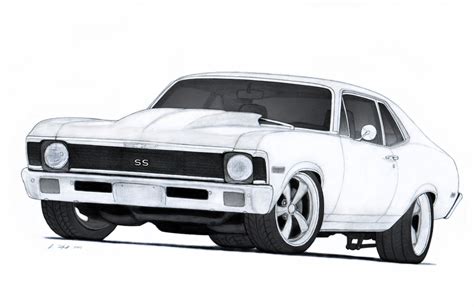 1972 Chevrolet Nova SS Pro Touring Drawing by Vertualissimo on DeviantArt